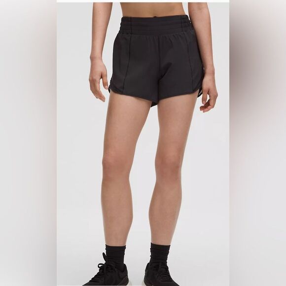 lululemon athletica Pants - EUC Lululemon Women's Hotty Hot Black Athletic Shorts 4” Inseam - Size 10